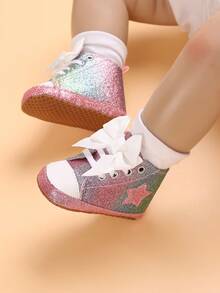 1 Pair Butterfly Decor Soft Sole Infant Toddler Infant Sport Shoes, 0-1 Years, Spring/Autumn - Multicolor - View 5