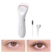 USB Rechargeable Heated Eyelash Curler With Silicone Pad, Fast And Portable - White - View 2