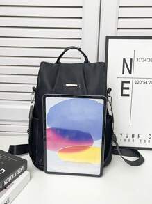 Mochila de viagem elegante, mochila versátil para estudantes universitários, mochila casual de nylon para mulheres