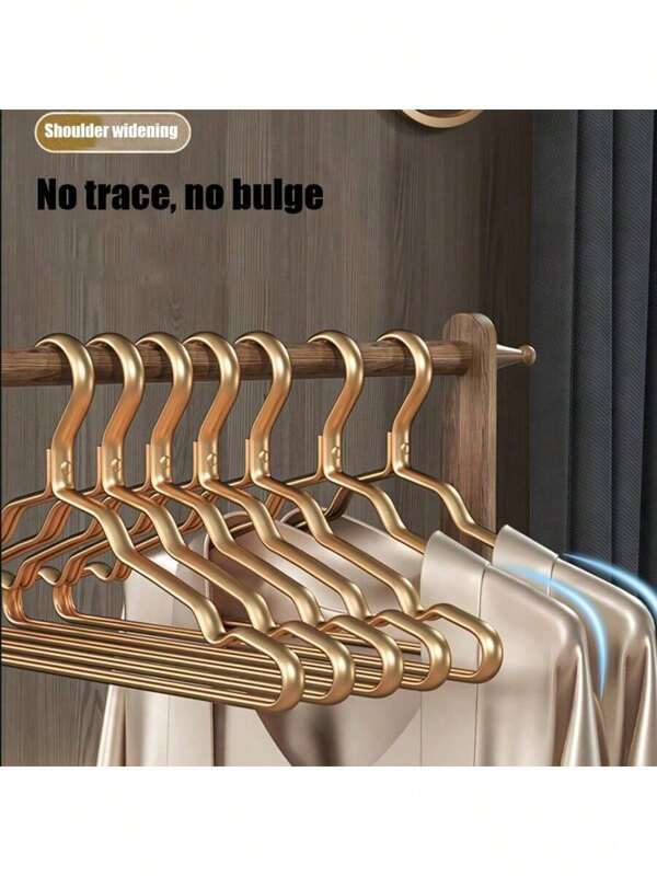 3pcs Metal Sturdy Clothes Hanger Golden Aluminum Hanger - Rust-Proof, Fade-Resistant, Clothes HangerGolden Aluminum Hanger - Rust-Proof, Fade-Resistant, Perfect For Coats, Jackets, And Delicate Clothes Aluminum Hanger Rust-Proof Hanger Fade-Resistant Hanger/Hangers > Standard Hangers/Wedding/Bathroom Accessories/Bedroom Decor/Room Decor/Home Decor/Holiday Essentials/Home/Travel Essentials/Room Decor Bedroom/Bathroom/Teacher Gifts