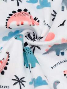 1pc Dinosaur Print Puppy One-Piece Pajamas, Adjustable Fit, Suitable For Small And Medium Dogs
