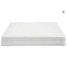 10 包白色瓦楞纸四分之一矩形蛋糕板蛋糕板瓦楞蛋糕底板盘子坚固的防油垫适用于 10x14 英寸盒板