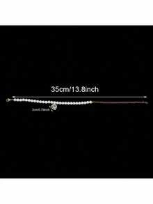 1pc Pearl Necklace Love Cat Pearl Necklace Pet Rhinestone Pendant - Multicolor - View 12