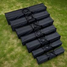 1pc Oxford Fabric Outdoor Camping Gear Storage Bag Tent Pole Folding Chair Egg Roll Table Fishing Rod Long Strip Pouch,Travel Clothes Organizer, Black Rectangular Bag