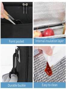 1pc New Insulated Bag Picnic Lunch Bag Handbag Backpack To Bring Food To Work Lunch Bag Fresh-Keeping Bag Lunch Box Bag Ice Cube Folding Ice Pack Thickened Insulated Bag Picnic Lunch Handbag To Bring Food To Work Lunch Out Fresh-Keeping Bag Convenient To Travel Portable Men And Women Daily Necessities