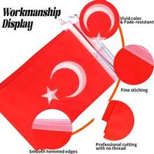 Turkey Flag, (Hand Waved Flag) Turkey Mini Flag, Holiday Event Flag Conference Room . Classroom . Garden . Holiday Grand Opening Bar Sports Club Decoration (Turkey)