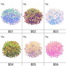 Shiny Shell Under The Sea Iridescent Purple Confetti Size 7mm Nail Sequin For Art Wedding Decoration DIY Handmade Crafts - Multicolor - View 4