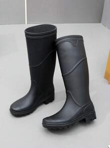 1 par de botas altas para hombre para pesca/lluvia, botas de trabajo versátiles impermeables antideslizantes, botas de goma gruesas y duraderas