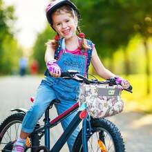 Canasta para bicicleta de niños RAYMACE, Canasta delantera para bicicleta de niños, Bolsa impermeable para manillar de bicicleta para niñas, niños, bebés o accesorios de bicicleta o scooter - Verdancia - Ver 4