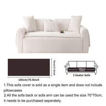 1pc Bohemian Style Sofa Cover, Quilted Thick Plush Fabric, Machine/Hand Washable, Non-Slip Pet Friendly Sofa Protector, Soft & Comfortable Polyester, Suitable For Living Room, Bedroom, Office Room Decor Home Decor Couch Cover Sofa Covers Living Room Decor