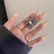 1/2/3/4 对花朵牛仔纽扣紧带，可调节环扣，无需缝纫或工具，可拆卸牛仔裤纽扣装饰，适合宽松牛仔裤、裤子、裙子和袖子