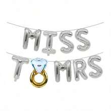 Bride Balloons Silver - 16 Inch | Bachelorette Party Decorations | Bride Balloons Bachelorette For Bridal Shower Decorations | Silver Bride Balloons | Ring Balloon, Bride Decorations - Multicolor - View 15