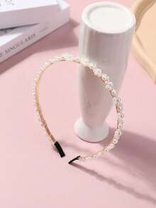 1pc Minimalist Versatile Sweet Pearl Headband For Girls - Multicolor - View 6