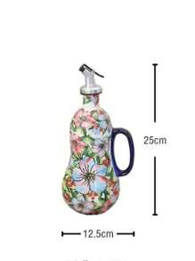 Ceramic Oil Pot Household Anti Hanging And Leak Proof Vegetable Oil Bottle Kitchen Heat-Resistant Peanut Oil Soy Sauce Olive Oil Bottle Vinegar Pot