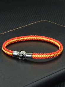 51Luckind Simple Dseign Hand Braided Rope Mixcolor Bracelet Black Magnetic Bracelet For Men Cool Armband Jewelry