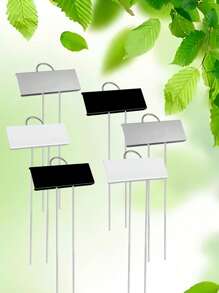 10/20/30pcs Black, Silver, White Creative New Metal Plant Labels, Pot Planter Labels, Weatherproof Metal Plant Tags, Garden Yard Plant Markers, Waterproof Plant Identification Tags, Outdoor Garden Signs, Suitable For Planting Flowers, Vegetables, Herbs, Seeds, Greenhouse Nursery Pots