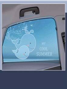 Cartoon Magnetic Sunshade Curtain For Car, Magnetic Side Window Sunshade Curtain, Car Interior Heat Insulation Sun Visor, Anti-Peeping Shading Cloth - Multicolor - View 5