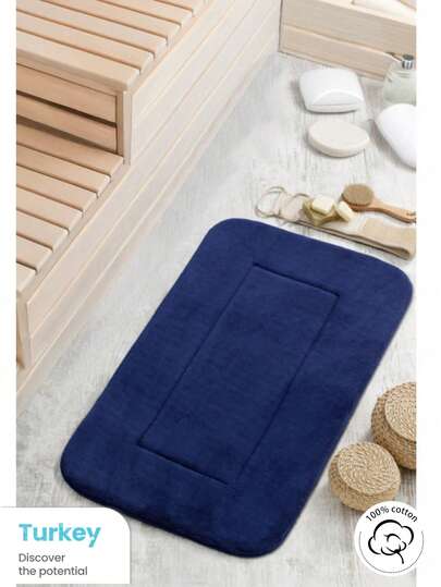 1 Piece Welsoft Embossed High Rebound Absorbent Anti-Slip Bathroom Floor Mat, Bathroom Door Mat, Bathroom Decorative Mat, 50*80 Cm Bathroom Accessories