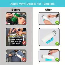 Soporte de copa de silicona con ranuras incorporadas y raspadores de fieltro en el borde - Antideslizante, apto para adhesivos de vinilo y manualidades