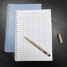 1 Spiral Notebook Universal Grid Attendance Record Book, Work Log Horizontal Version (23 Rows And 14 Columns), Vertical Version (34 Rows And 8 Columns), Data And Inventory Management Ledger, Financial Accounting, Student And Work Purpose - Text,Back To School,School Supplies