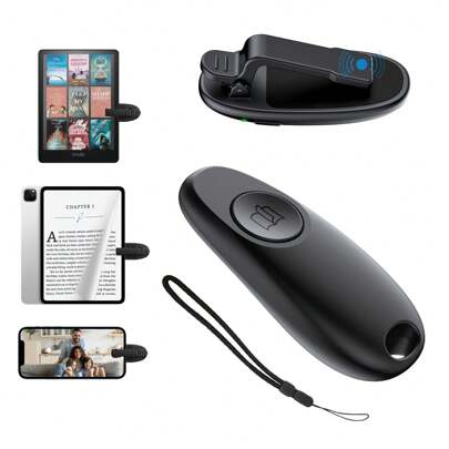 Remote Control Page Turner For Kindle Paperwhite Oasis Kobo EReaders, Camera Camcorder Remote Controls, Page Turner Clicker For Ipad Tablets Reading Novels With Wrist Strap Storage Bag, Gift For Mother
