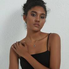 1 Piece Custom Photo Rose Flower Projection Necklace Stainless Steel Pendant Best Friend Gift - Multicolor - View 4