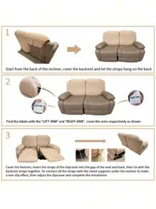 Recliner Sofa Covers Jacquard Reclining Couch Covers Slipcovers Furniture Covers 1/2/3 Seater