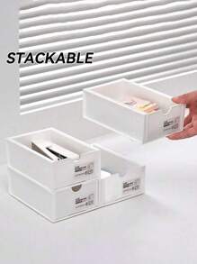 1 Peça Organizador de Mesa Grande Empilhável, Para Suprimentos de Escritório, Cosméticos, Papelaria, Adequado para Quarto, Escritório e Armazenamento em Dormitório, Decoração Doméstica Economizadora de Espaço