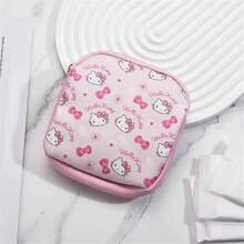 Sanrio Hello Kitty 女士卫生棉条收纳袋卫生巾袋餐巾化妆包防水多功能收纳袋