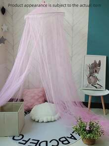 1pc White Bed Canopy With Hanging Hook - Universal Mosquito Net For Double/Queen Beds, Kids' Nursery & Master Bedroom Decor, 360° Insect Protection For Baby, Kids & Adults, Boho Wedding Canopy Curtains (Summer Bedding Accessories) - White - View 12