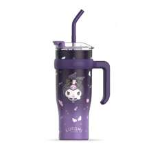 1 pezzo Bottiglia d'acqua isolata carina da 40 once/1,2 litri in acciaio inossidabile 304 con accessori in silicone, tazza da caffè e tumbler con motivo  rosa,  e Cinnamoroll, adatta per scuola, ufficio, infermieri e insegnanti, articoli autorizzati . Articoli per il ritorno a scuola