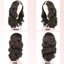 V Part Wig Body Wave Wigs Brown Synthetic Wig Glueless Half Wigs For Women, 24 Inch V Part Wig No Leave Out V Shape Wig Clip In Thin Part Wig - 4# - 查看 6