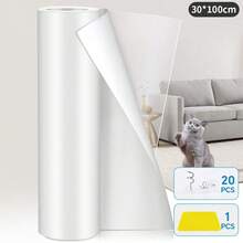1pc Cat Anti-Scratch Tape, Pet Anti-Scratch Sticker, Transparent PVC Furniture Anti-Scratch Protector, Self-Adhesive Anti-Scratch Carpet For Home Cats, Cat Furniture Protective Sticker, Single-Sided Sticky Cat Sofa Protector, Transparent Corner Protector For Furniture, Sofa, Doors And Walls. - Multicolor - View 12
