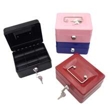 Caja de llaves portátil, caja de seguridad para el hogar y la tienda, caja de acero para dinero, caja de seguridad para efectivo, almacenamiento oculto para monedas, dinero y joyas