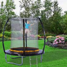 6ft 8ft 10ft 12ft Premium Trampoline With Safety Enclosure Net Ladder And Anchor Kit - Silver,Yellow,Black - View 5