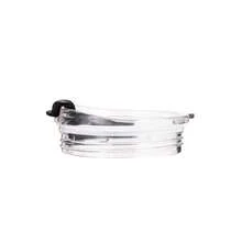 Vaso térmico de acero inoxidable de doble pared de 18 onzas líquidas con asa y tapa abatible color negro - espliego - Ver 5