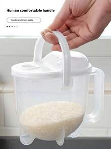 1 pièce Lave-riz et grain sans les mains, Passoire à riz, Tamis à riz, Lave-riz automatique rapide et paresseux, Panier de drainage à double flux, Panier de lavage de riz, Panier de rangement, Ustensiles de cuisine, Passoire de cuisine avec poignée pour le riz, les haricots, les raisins et les petites tomates