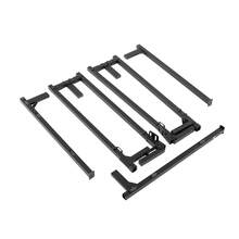 Estructura de cama metálica ajustable de 7" para cama individual/matrimonial/queen, color negro, se requiere caja de resortes - Negro - Ver 4