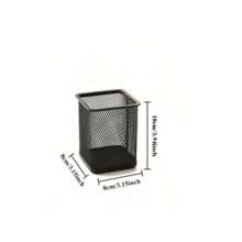 1 Multifunctional Metal Mesh Pen Holder, Pen Case, Creative Design, Pen Jar, Metal Texture, Sturdy And Durable, Classroom Storage, Desktop Decoration, Stationery, Office, Desk Accessories, School Supplies, Back To School.