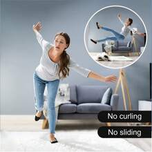 4pcs Black Non-Slip Rug Clip Pads - Durable Rubber, Washable And Reusable, Great For Keeping Rugs In Place On Hardwood Floors, Rug Pad Clips