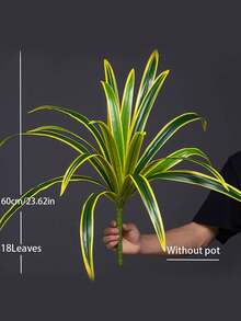 60cm Tall Artificial Spider Plants Tropical Orchid Plants Plastic Green Sword Leaf Fake Dragon Beard Grass For Home Garden Office Wedding Decor Without Pot 1pc - Multicolor - View 11
