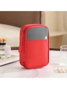 聚酯纤维急救包 - 空医疗用品收纳包，适用于家庭、办公室、旅行、徒步、露营、背包旅行、骑行 - 便携式创伤急救包