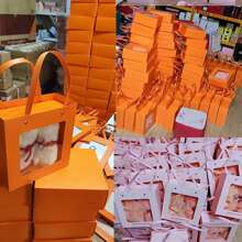 1 Stück Premium Geschenkbox mit klarem Fenster, Andenken Verpackungsbox für Geburtstagspräsente