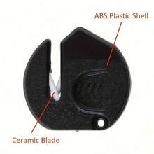 Affûteur en céramique portable - outil d'affûtage compact et facile à utiliser pour la maison ou l'extérieur, de design hexagonal noir avec surface texturée pour un polissage précis. Affûteur portable | Affûteur hexagonal | Outil résistant à l'usure