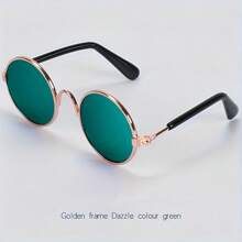 Dreamy Pet Fashion Glasses - Interesting And Stylish Round Frame Accessory Suitable For Cats And Dogs, Especially Fits Teddy Dogs, Unique Animal Fashion Statement, Adorable Pet Accessory