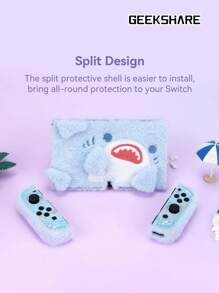 GeekShare Cute Shark Plush Protective Case Compatible With Nintendo Switch OLED