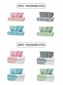 10pcs/20pcs Pull Out Slouchy Cloth For Kitchen, Strong Water Absorption, Non Greasy, Non Shedding Dishcloth For Household Use, Enlarged And Thickened Scouring Pad - Multicolor - View 3