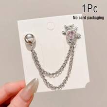 1/2/4/6 pièces Clips de chaîne magnétique pour jambe de pantalon, rallonge de pantalon réglable sans couper et support de revers, accessoires de manche anti-salissure unisexe