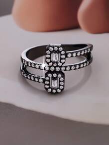 1 Stück modischer und vielseitiger Zirkonia-Ring, Geschenk für Frauen an Valentinstag, Muttertag, Geburtstag