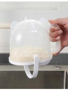 1 pièce Lave-riz et grain sans les mains, Passoire à riz, Tamis à riz, Lave-riz automatique rapide et paresseux, Panier de drainage à double flux, Panier de lavage de riz, Panier de rangement, Ustensiles de cuisine, Passoire de cuisine avec poignée pour le riz, les haricots, les raisins et les petites tomates